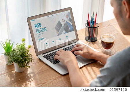 Website design software provide modish template for online retail business 93597126