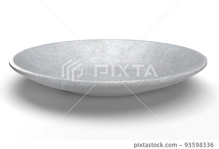 圓形陶瓷板的真實感 3D 插圖 圓形陶瓷板的真實感 3D 插圖 93598336