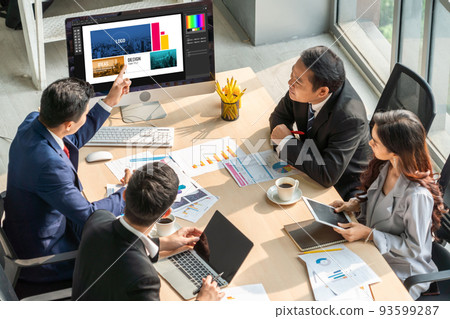 Graphic designer software for modern design of web page and commercial ads 93599287