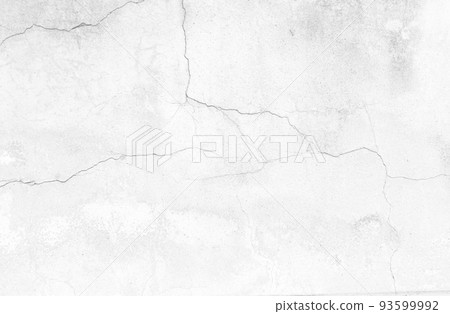 The black and white concept of a plain white plastered brick wall with cracks for backgrounds, patterns and textures for backgrounds. Concrete surfaces are slightly rough. Random seamless wall pattern 93599992
