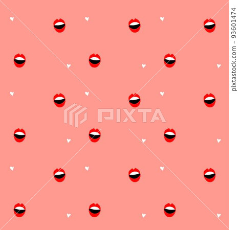 Talking mouth seamless pattern 93601474