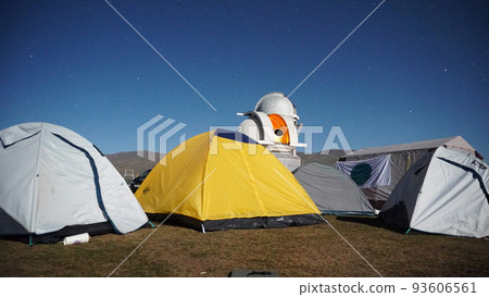 A tent camp near the observatory. Perseid starfall 93606561