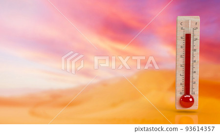 The thermometer  for climate change or heat wave concept 3d rendering 93614357