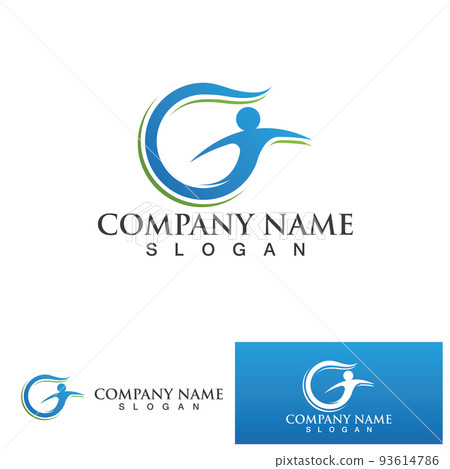 G initial people logo and symbol vector 93614786