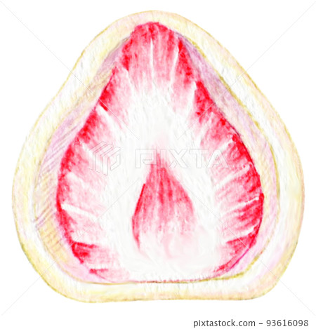 Colored pencil drawing of fruit daifuku One point Strawberry 93616098