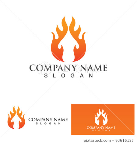 fire flame logo icon vector design template-插圖素材 [93616155] - PIXTA圖庫