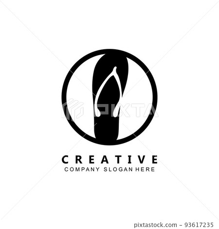 flip-flops logo vector symbol icon used on the feet flip-flops logo vector symbol icon used on the feet 93617235
