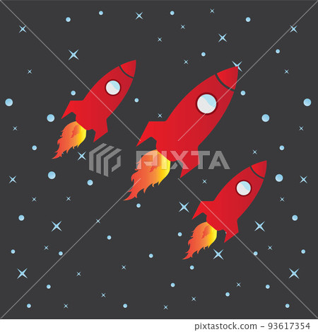 simple space rocket icon vector logo free 93617354