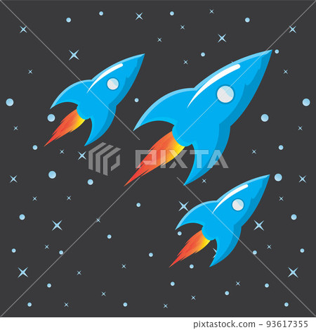 simple space rocket icon vector logo free 93617355