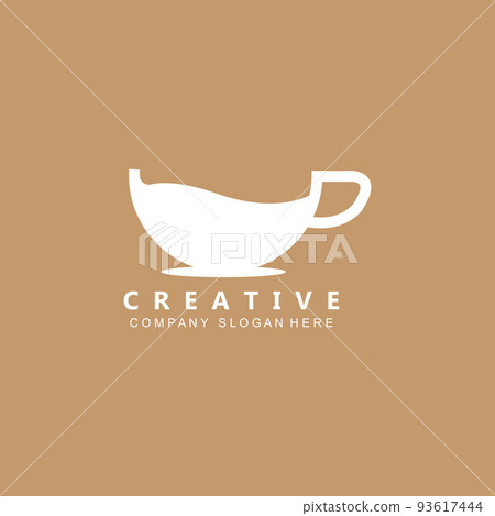 Beans And Coffee Cup Logo Template vector icon design 93617444