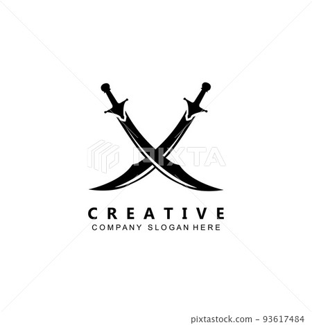 kung fu samurai fighting tools logo template vector icon kung fu samurai fighting tools logo template vector icon 93617484