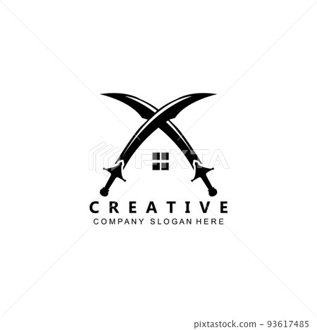 kung fu samurai fighting tools logo template vector icon kung fu samurai fighting tools logo template vector icon 93617485