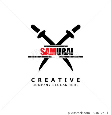 kung fu samurai fighting tools logo template vector icon 93617491