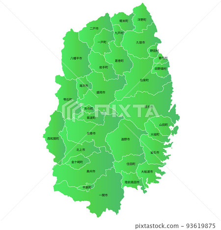 岩手縣市町村地圖 93619875