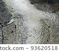 Drought dam lake Former road marks 93620518