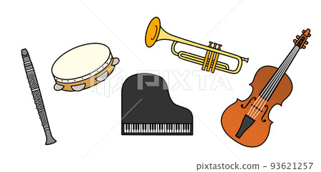 Illustration set of musical instruments Illustration set of musical instruments 93621257