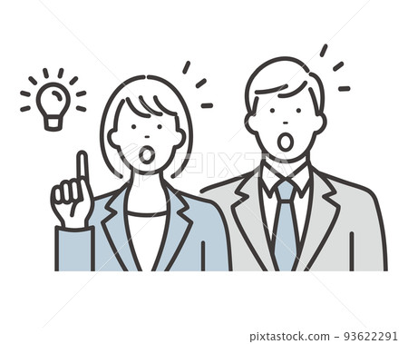 Young men and women business people The moment an idea flashes 93622291