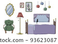 Bedroom interior set color 93623087
