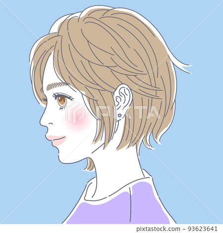 Color illustration of a woman's profile Color illustration of a woman's profile 93623641