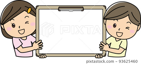 Corkboard, binder, signature board, memo, record, sideways, boy, girl 93625460