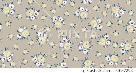 Design of spring print with flowers for textile and dresses 93627298