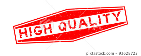Grunge red high quality word hexagon rubber seal stamp on white background Grunge red high quality word hexagon rubber seal stamp on white background 93628722