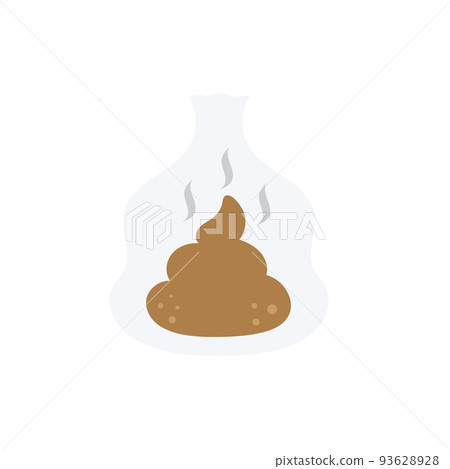 pet poop in bag isolated on white 93628928