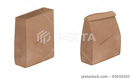 簡單的紙袋插圖集 93630205