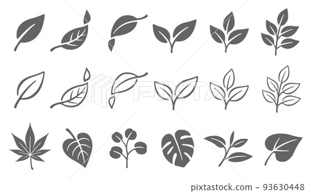 Leaf leaf icon illustration set 93630448