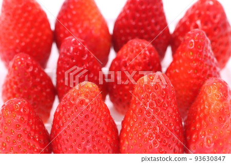 Bright red strawberry Akihime bright background dessert 93630847