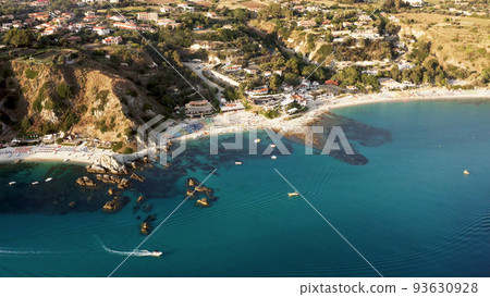 Capo Vaticano cliff in Calabria near the beautiful mediterranean sea in Summer Capo Vaticano cliff in Calabria near the beautiful mediterranean sea in Summer 93630928