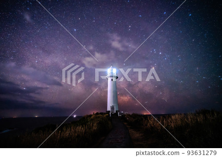 《Shizuoka Prefecture》 Milky Way and Lighthouse ・ Izu Peninsula Cape Tsumeki 93631279