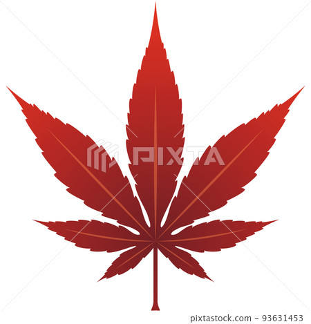 單片秋葉插圖(紅色) 單片秋葉插圖(紅色) 93631453