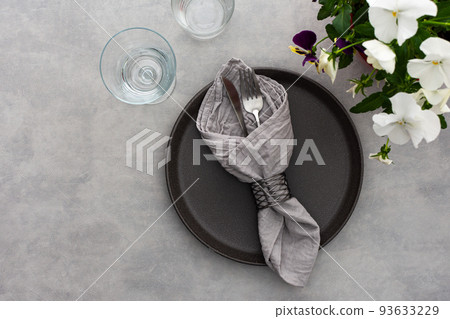 Table setting, top view Table setting, top view 93633229