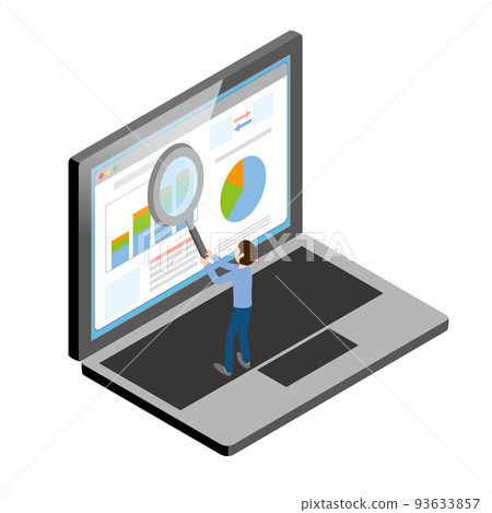 person inspecting a laptop 93633857