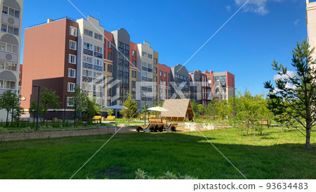 Beautiful new multi-apartment residential quarter of European houses. Abstraction in the city. Kirov. Beautiful new multi-apartment residential quarter of European houses. Abstraction in the city. Kirov. 93634483