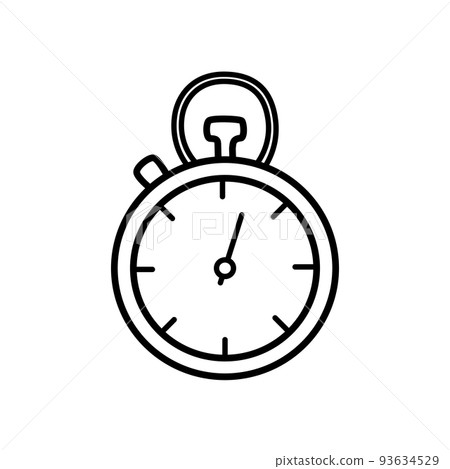 Stopwatch doodle vector illustration, sports timer clock, cartoon icon Stopwatch doodle vector illustration, sports timer clock, cartoon icon 93634529