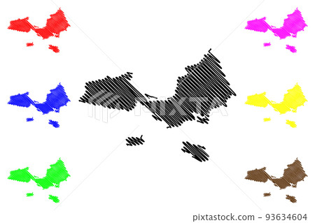 Nueva Esparta State map vector 93634604