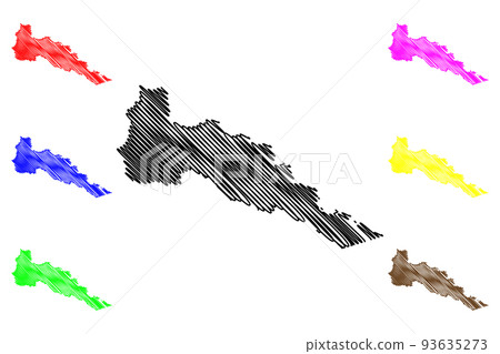 Putumayo Department map vector 93635273