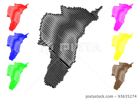Quindio Department map vector 93635274