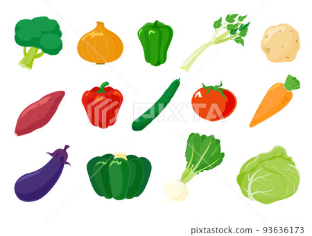 Vegetables (broccoli, onions, green peppers, celery, potatoes, sweet potatoes, paprika, cucumbers, tomatoes, garlic) 93636173