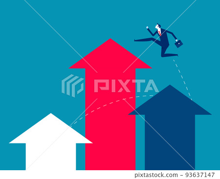 Business career and achievements. Business vector illustration Business career and achievements. Business vector illustration 93637147