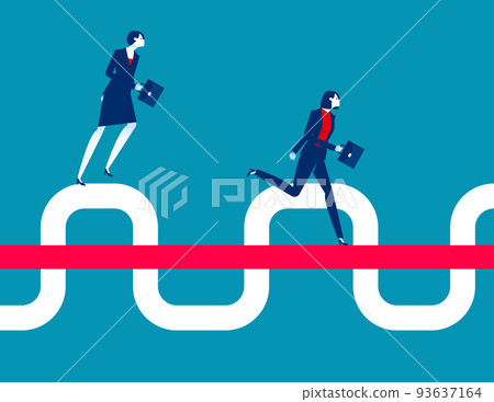 Easy way to business success. Business aspiration vector illustration Easy way to business success. Business aspiration vector illustration 93637164
