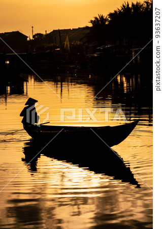 Ferry boat in Hoi An, Vietnam Ferry boat in Hoi An, Vietnam 93637207