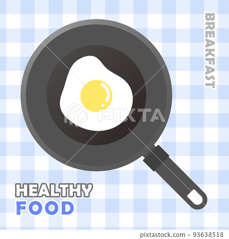 Healthy and nutritious breakfast menu, fresh packed eggs on a flat-bottomed pot 93638518