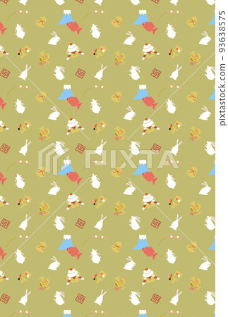 New Year's card 2023 Rabbit background 93638575