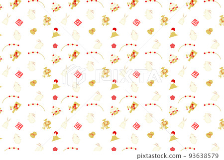 New Year's card 2023 Rabbit background 93638579