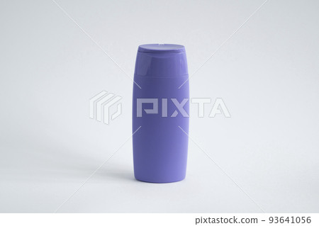 Violet blank plastic bottles isolated on white background. 93641056