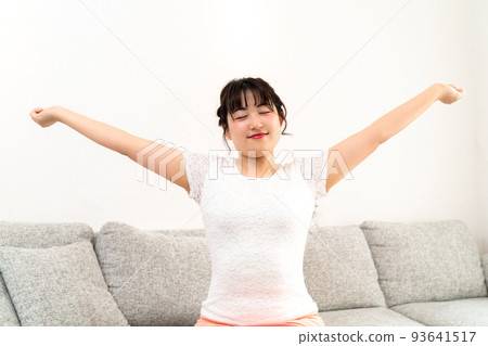 woman stretching woman stretching 93641517