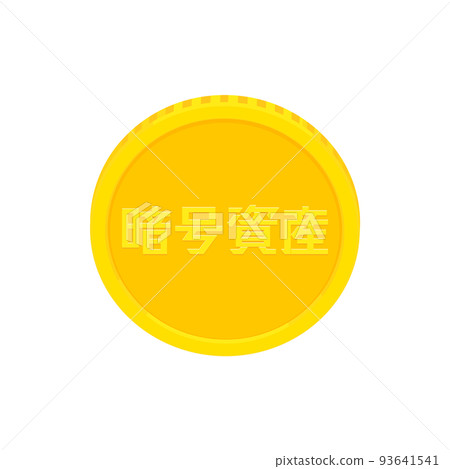 A coin with a cryptographic character imprinted - Image material for cryptocurrency/virtual currency 93641541